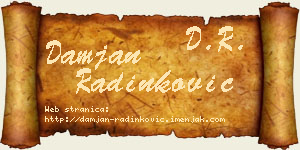 Damjan Radinković vizit kartica